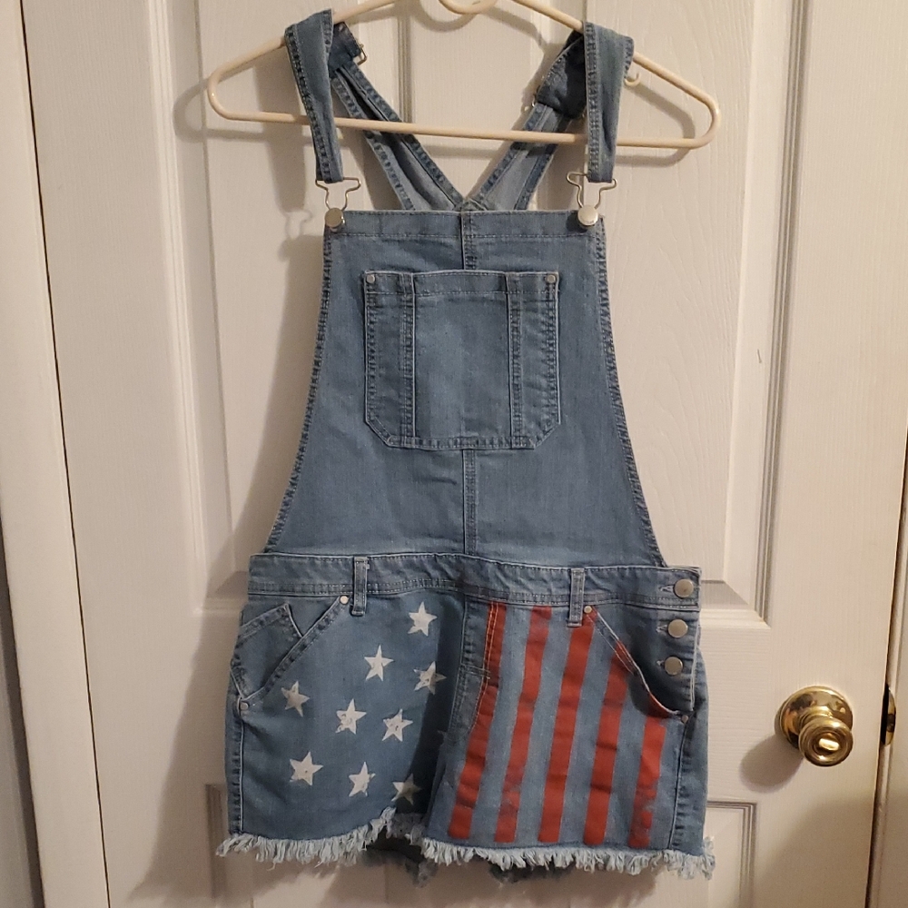 Tinseltown Denim Stars and Stripes Romper